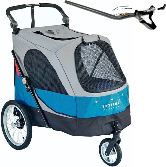 Fietskar met Jogger functie Petstro L tot 45 kg Blauw
