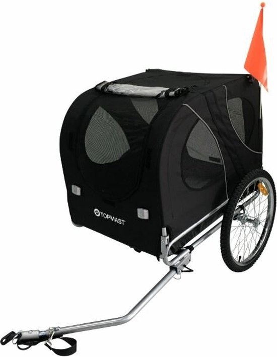 Hondenfietskar Starline Original L - Zwart - Opvouwbaar - Hondenaanhanger - Fietskar Voor Honden tot 40 KG