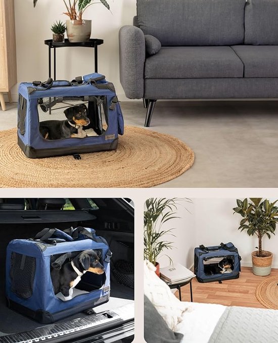 Hondentransportbox Hondentas Hondenbox Opvouwbare tas voor kleine dieren, (S) 50x34x36 cm