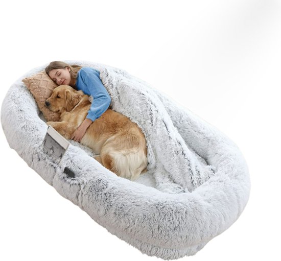 Human Dog Bed XXL - 175x100cm - Honden Bed Voor Mensen - Grijs