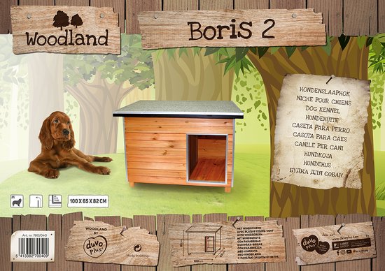 Duvo+ Hondenhok Boris 2 Classic - Bruin - 100 x 65 x 82cm