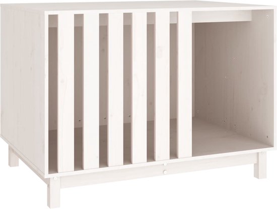 vidaXL-Hondenhok-100x70x72-cm-massief-grenenhout-wit