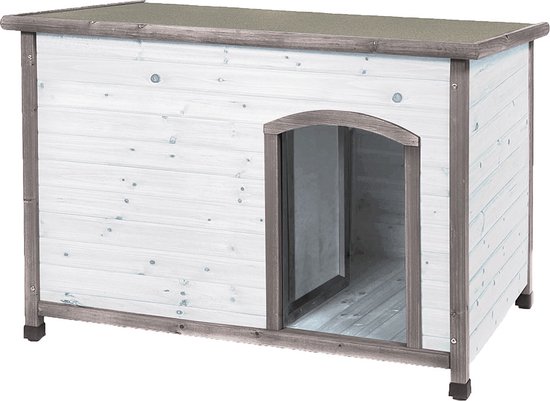 Duvo+ Hondenhok Balto 3 cottage - Grijs/Wit - 116 x 76 x 82cm
