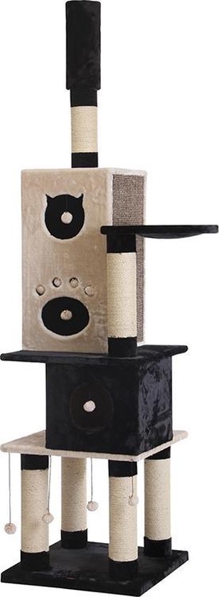 Nobby krabmeubel colico pluche en sisal beige 60 x 60 x 239 - 1 st