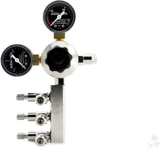 Aqua-Noa CO2 drukregelaar Profi M3 - CO2 toevoer tot 3 Aquaria - Voor Hervulbare CO2 Flessen