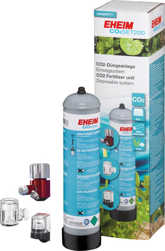 Eheim Co2 Set 200 Wegwerp Co2-Fles - Bemesting - 500 g