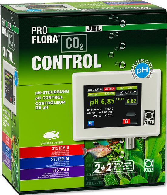 JBL ProFlora CO2 Control Meet- en besturingscomputer voor een automatische toevoer van CO2 en pH aansturing