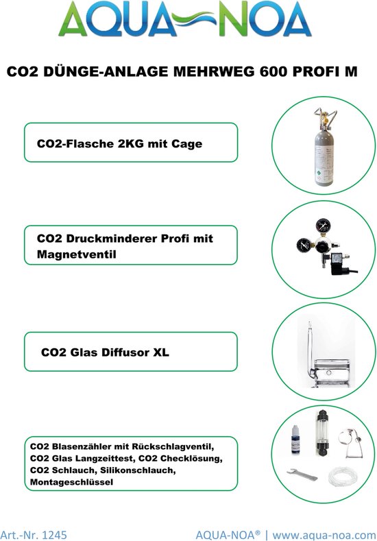 Aqua-noa Co2 set Hervulbaar 600 Profi M