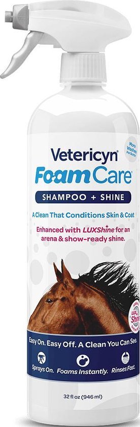 Vetericyn FoamCare® Paardenshampoo - 100% veilig - Snel & Effectief - Zuinig in gebruik