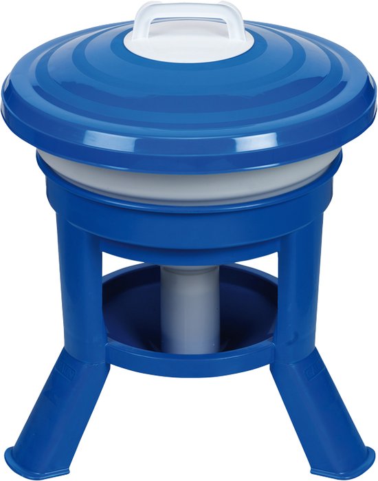 Gaun Imperial drinktoren – Pluimvee drinktoren op pootjes - Met afsluitbare deksel – Drinkbak voor pluimvee – 20 Liter – Blauw