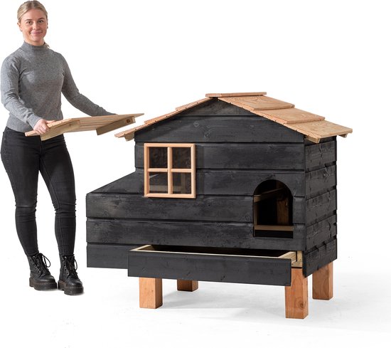 Kippenhok Harm - Kippenren - Kippenhok - Kippenren voor buiten - Kippenhok voor buiten - Kippen - kip - hout in stijl