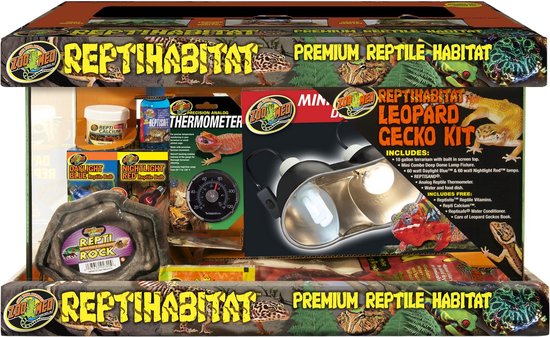 Zoo Med Terrarium - ReptiHabitat Leopard Gecko Kit - 51x25x30cm
