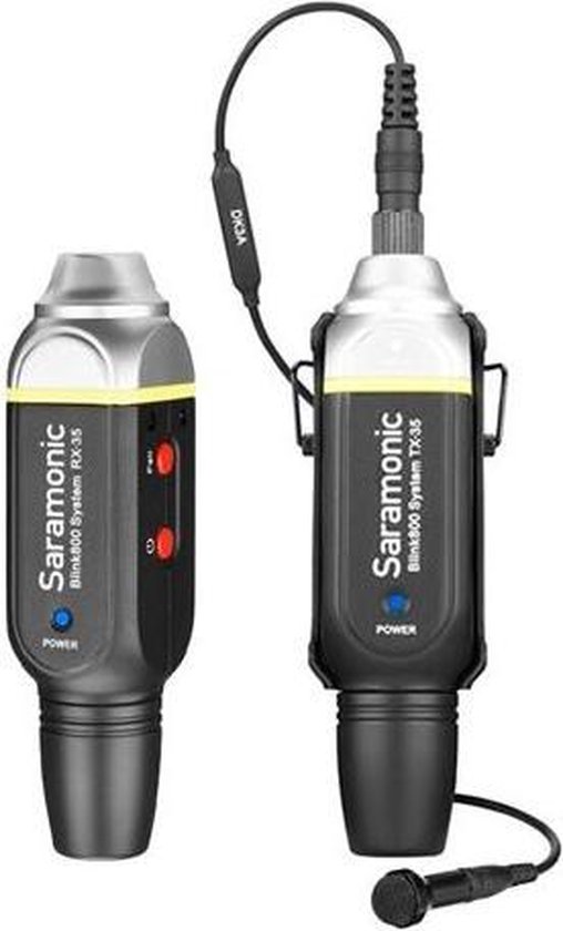 Saramonic Blink 800 B1 met lavalier en draadloze adapters met 3.5mm mini jack voor camera