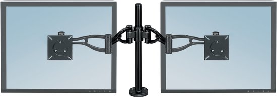 Fellowes Vista monitor arm - dubbel - 2 schermen - klem - zwart