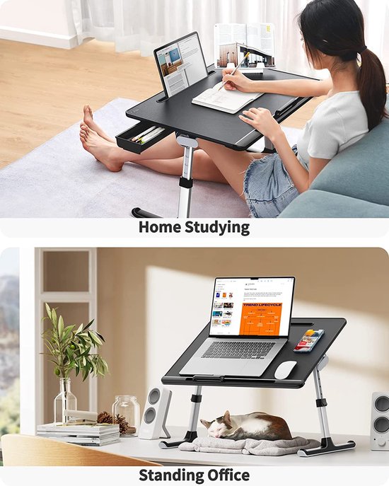 Laptoptafeltje – laptop Tafel - Laptopstandaard - Schoottafel – Bedtafel