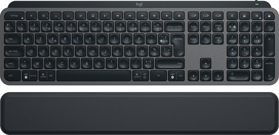 Logitech MX Keys S Plus - Draadloos Toetsenbord met Polssteun - Azerty - Zwart