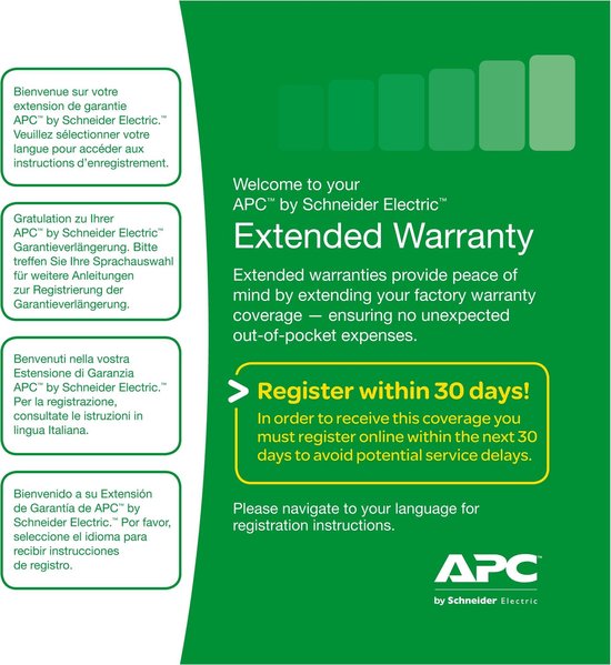 APC BOX Services APC Service Pack-05: +3 jaar garantie upgrade