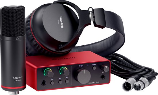 Focusrite Scarlett 4rd Gen Solo Studiobundel - USB audio interface, 1 mic in / 2 lijn uit