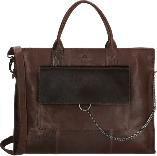 Micmacbags Mendoza Laptoptas 15,6 inch (38 cm) - Donkerbruin