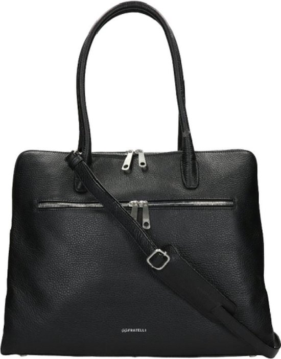Gigi Fratelli Laptoptas / Werktas / Aktetas Dames - 15 inch - Leer - Romance - Zwart