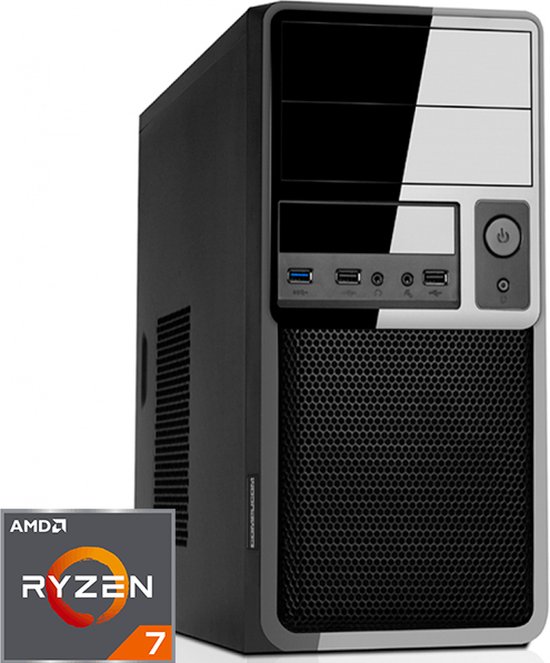 AMD Desktop PC met Ryzen 7 - GT 710 - 32GB RAM - 960GB SSD - WiFi - Bluetooth - Windows 11 Pro (RN-371288)