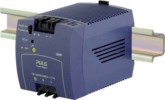 PULS MiniLine ML100.105 DIN-rail netvoeding 48 V/DC 2.1 A 100 W Aantal uitgangen: 1 x Inhoud: 1 stuk(s)