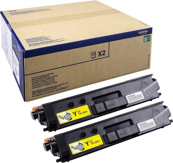 Brother TN-329YTWIN Toner 12000pagina's Geel toners & lasercartridge