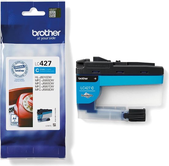 Inkcartridge brother lc-427c blauw - 5 stuks