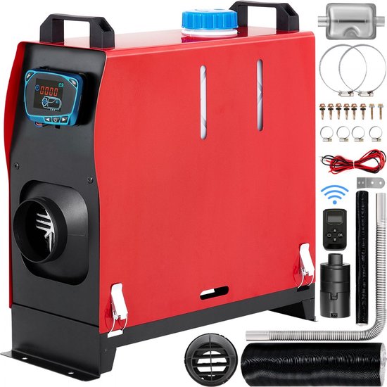 Dakta® Lucht Diesel Luchtverwarmer 12V 8KW LCD Blauwe Schakelaar & 1 Luchtuitlaat