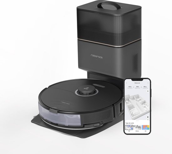 Roborock S8+, Combi, Zwart, Rond, 2,85 l, 67 dB, 0,35 l