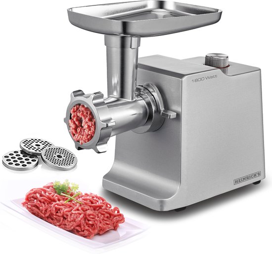 Heinrich's HFW 8808 vleesmolen - 1800 watt - metalen behuizing