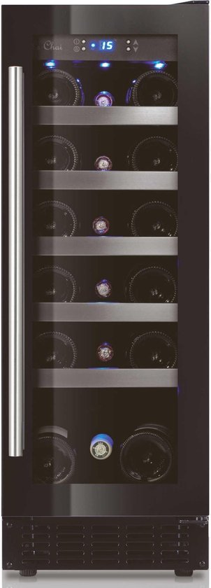 Le Chai LMN180 - inbouw wijnkoelkast -  Zwart - 18 flessen - energielabel A