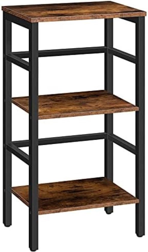 Platenspeler Meubel - Platenspeler Kast - Vinyl Kast - 3-Laags Boekenplank, Industrieel, Platenopslag