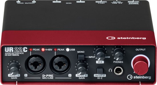 Steinberg UR22C Red USB 3 Audio Interface - USB audio interface