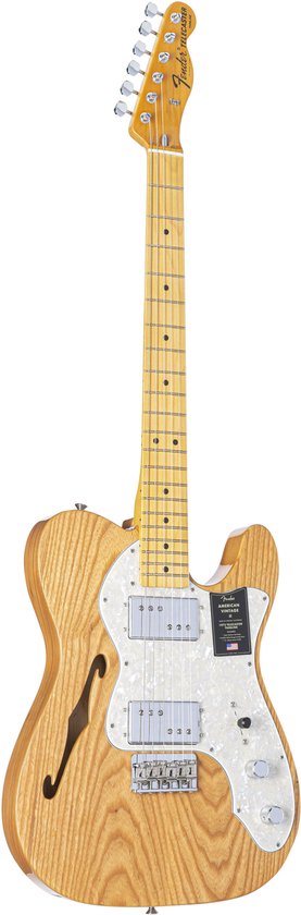 Fender American Vintage II 1972 Telecaster Thinline MN Aged Natural - Elektrische gitaar