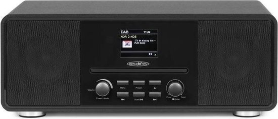 Reflexion HRA19DAB/BK Tafelradio DAB+, FM AUX, Bluetooth, CD Zwart