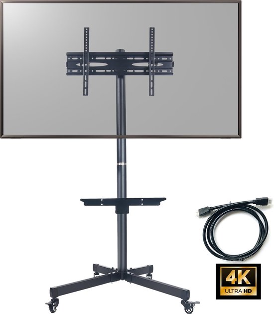 PALMAT® Serie PT4200109 – Mobiele TV Kar – Televisiebeugel - Vloerstandaard – Inclusief Home Display – 32-65 Inch – 600 x 400 mm