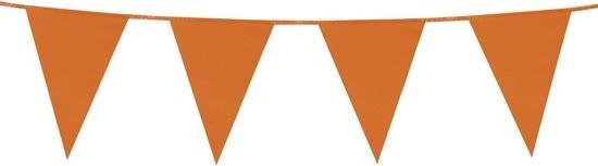 Oranje plastic buiten feest slinger 500 meter - 500m vlaggenlijnen - Koningsdag vlaggenlijn - WK / EK versiering