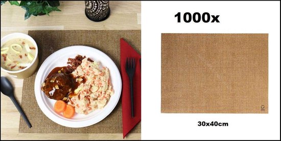 1000x Placemats Jute papier 30x40cm