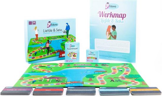 Educatieve voorlichting Liefde en Seks, bordspel, memo, kwartet, boek, seksuele voorlichting, jongeren, weerbaarheid, social media, grenzen, vriendschap en relaties