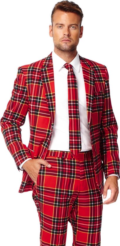OppoSuits The Lumberjack - Heren Kostuum - Rood - Kerstpak - Maat 56