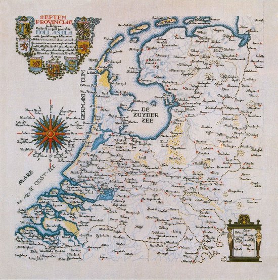 borduurpakket 70-9380 kaart van nederland