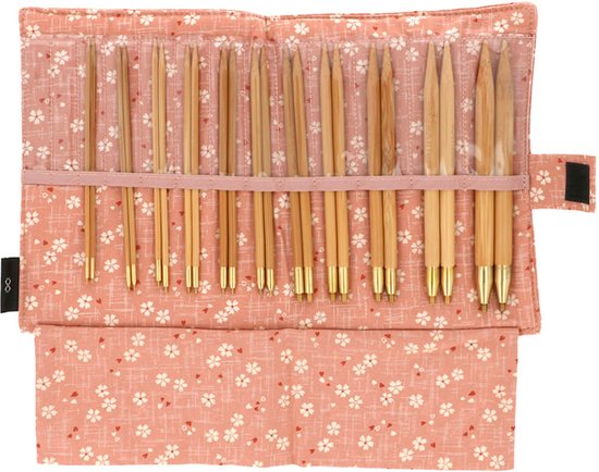 Seeknit Koshitsu verwis. rondbreinaaldenset STD roze.