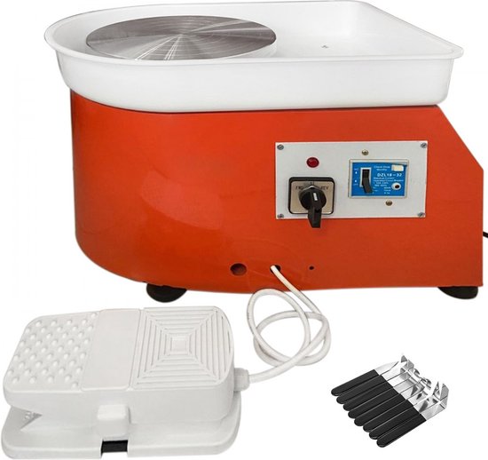 280W 25cm Electric Pottery Wheel Machine Clay Sponging Tool Set Mini BRAND