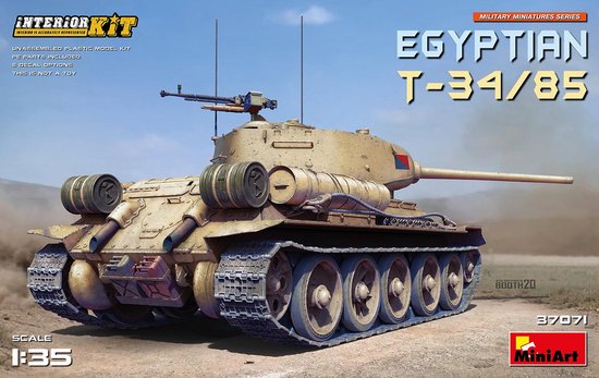 1:35 MiniArt 37071 Egyptian T-34/85 with Interior - Kit Plastic Modelbouwpakket