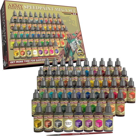Speedpaint Mega Set 2.0 - 50 Acrylic Paint Smart Tropffläschchen - 18 ml Acrylic Ink Model Paint