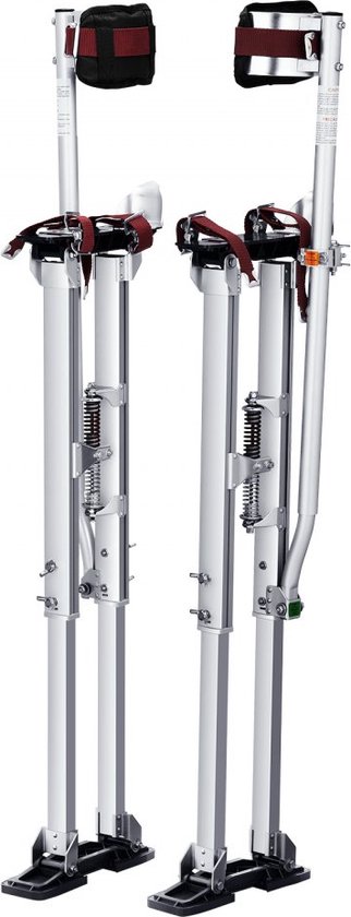 Dakta® Aluminium Stelten Plafondconstructie 91,4-126,7 cm In hoogte verstelbare werkpalen Gipsplaten 103 kg Draagvermogen Schilderspalen 27-29 cm Voetmaat Voor schilderwerk Woondecoratie Boomsnoei Elektriciteitswerk