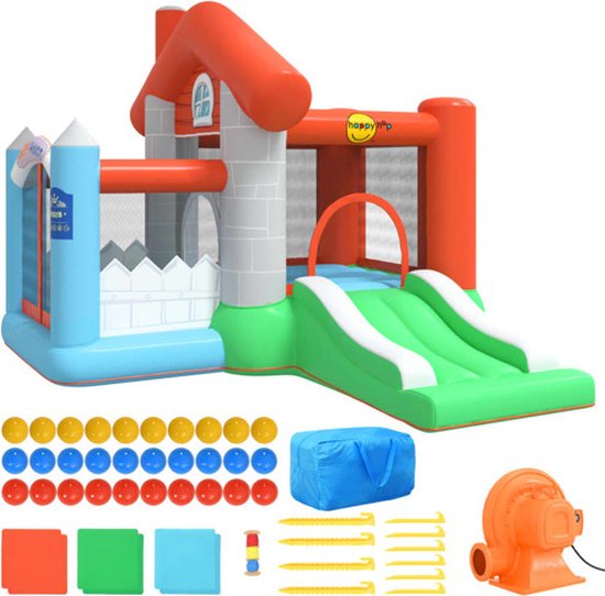 Happy Hop Springkussen met glijbaan 272x257x220 cm PVC