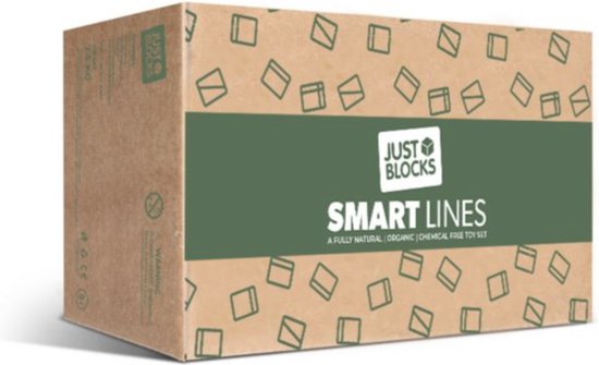 Just Blocks Smartlines- Speelgoed Blokken - Medium 160 stuks - Duurzaam Hout