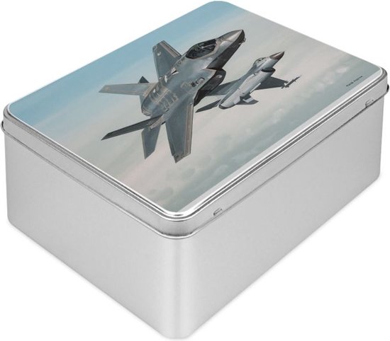 Thijs Postma - TP Aviation Art - Puzzel - 1000 stukjes - Lockheed-Martin F-35 JSF Naast F-16